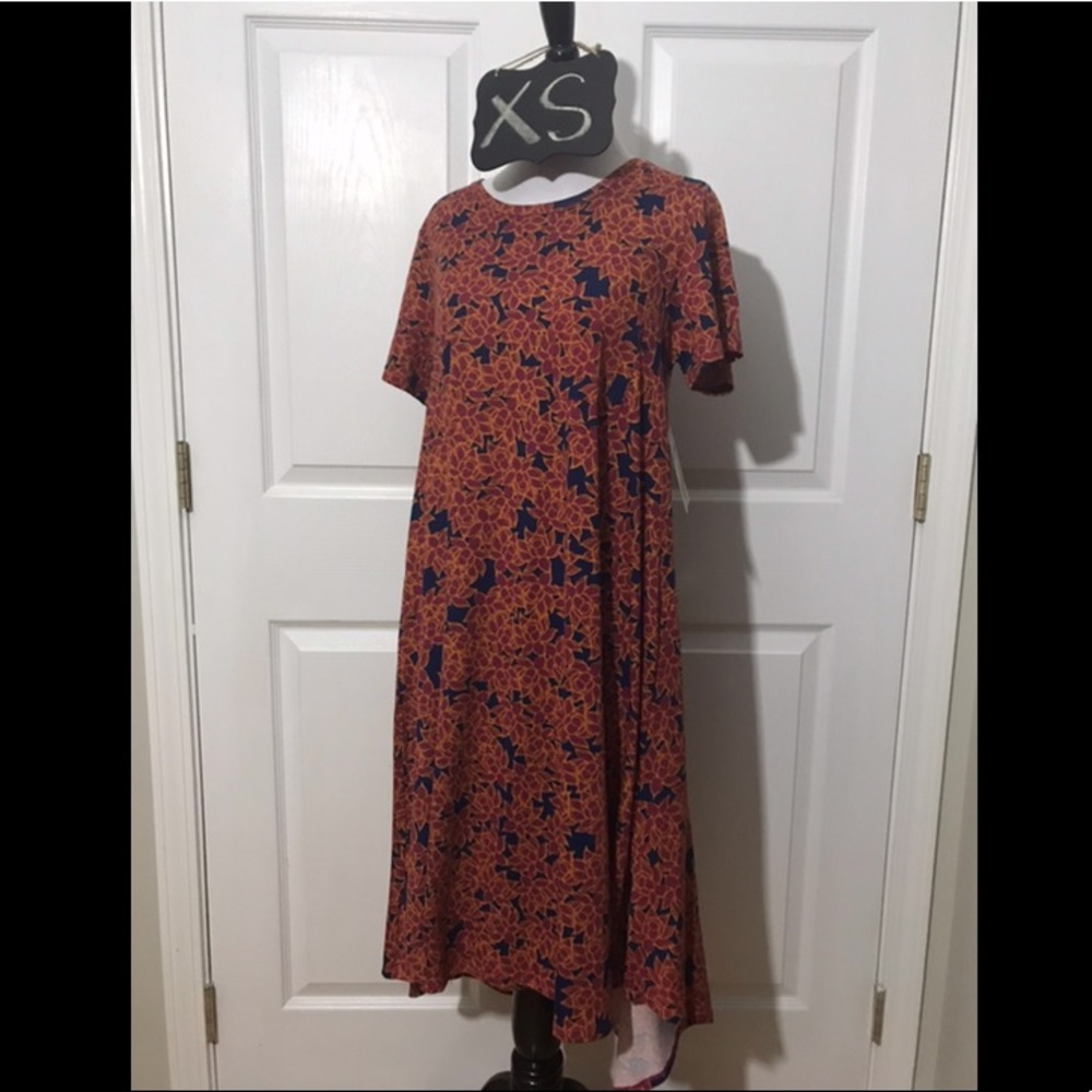Lularoe XS Carly Dress- floral